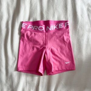 Nike pink Nike Pro spandex shorts